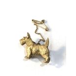 9ct gold dog brooch 11.5g