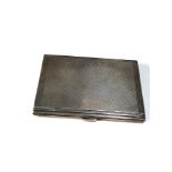 Antique silver engine turned cigarette case weight 187g