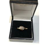 Antique 18ct gold rose diamond trilogy ring 2.5g