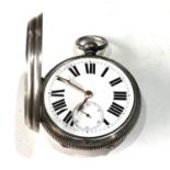 Antique silver Fusee open faced pocket watch W.Boyce Stockport the watch winds and ticks but no