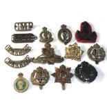 14 military cap and shoulder badges