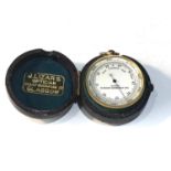Antique brass cased pocket barometer j.lizars glasgow Edinburgh