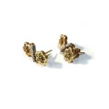 18ct gold gem set earrings weight 5.5g