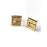 18ct gold diamond G earrings 4.6g