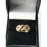 18ct gold diamond Infinity ring 4.2g