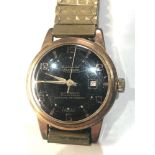 Vintage gents Continental calendar 17 jewel wristwatch the watch is ticking but no warranty is given