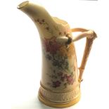 Royal Worcester blush ivory handled jug measures approx height 16cm in good condition