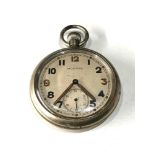 Military Moeris open faced pocket watch G.S.T.F 137873 the watch winds and ticks but no warranty