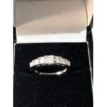 9ct gold diamond band ring weight 2.7g