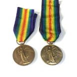 2 ww1 medals to 38193 pte j.w.allan york & lancs and 46479 pte h.t.hasler rif brigade