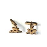 Vintage 9ct gold masonic cufflinks weight 6.5g