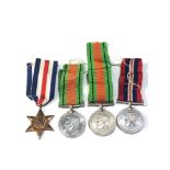 4 ww2 medals and ribbons inc france & germany star