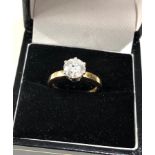 18ct gold diamond ring 1.45ct diamond