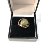 9ct gold jade ring weight 4.5g