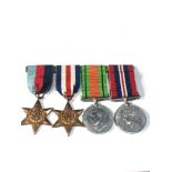 4 ww2 medals and ribbons inc france and germany star