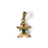 18ct gold Mexican man charm