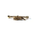 Vintage 9ct gold rabbit brooch 4g