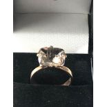 9ct gold gemstone ring weight 3.5g