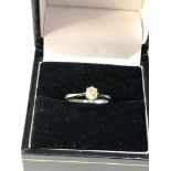 18ct gold old cut yellow tone diamond ring weight 1.5g