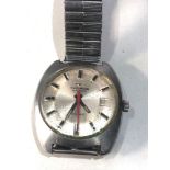 Vintage gents Technos sky ace automatic wristwatch the watch is ticking but no warranty is given