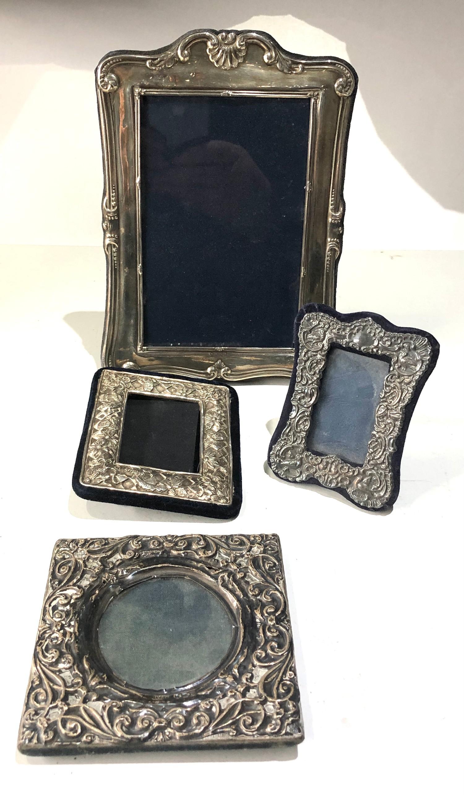 4 silver picture frames largest measures approx 20cm by 15cm - Image 2 of 3