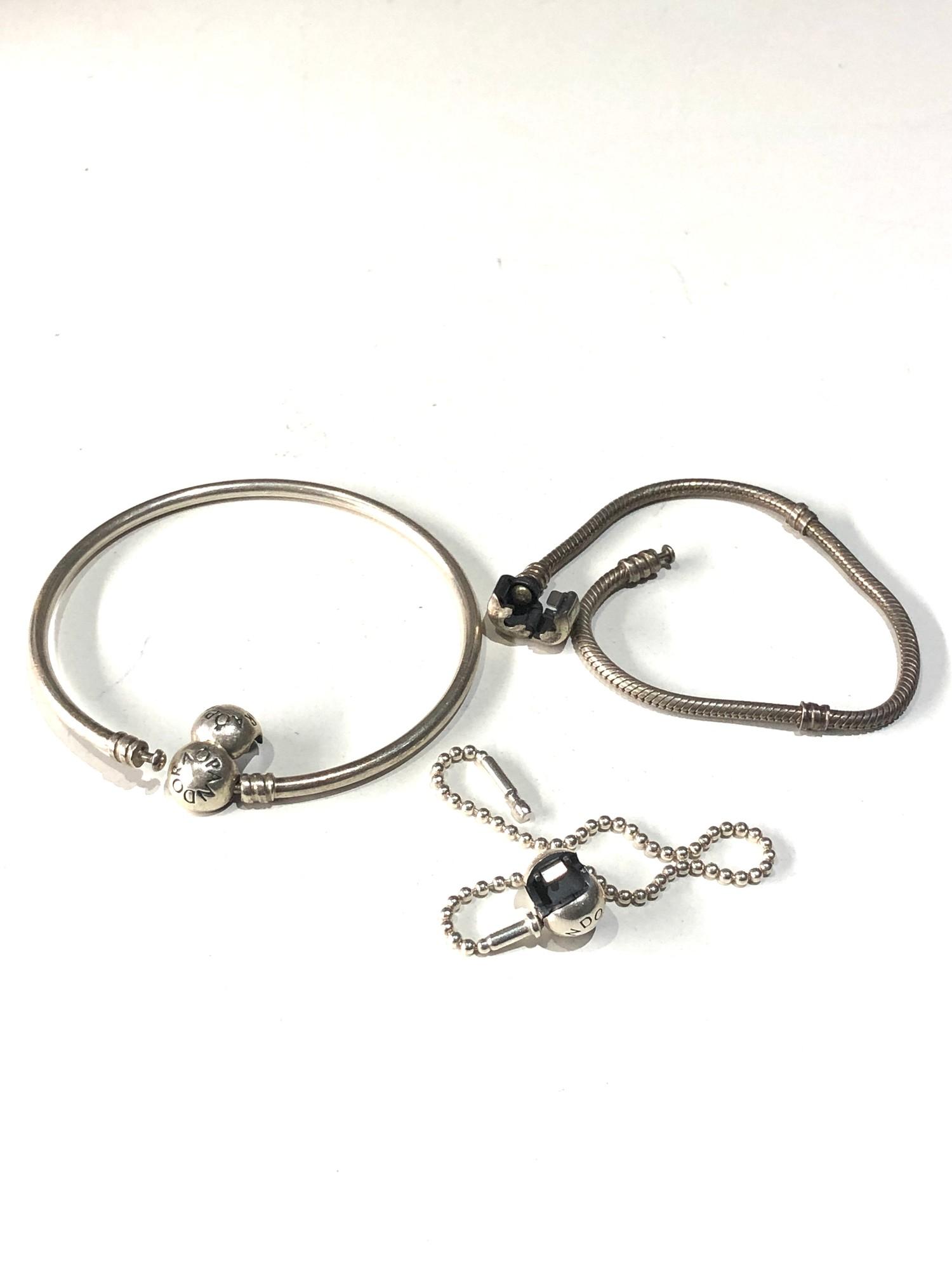 3 pandora silver bracelets - Image 2 of 2