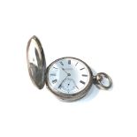 Antique silver full hunter cased R.H.Bailey Dunedin NZ pocket watch balance will spin does tick