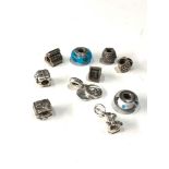 10 pandora silver charms