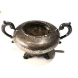 Large Victorian London silver sugar bowl weight 320g