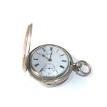 Antique silver full hunter cased Star English lever pocket watch balance will spin does not tick