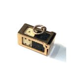 Vintage 9ct gold removable dice charm