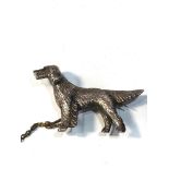 Vintage silver dog brooch measures approx 3.9cm wide in good condition