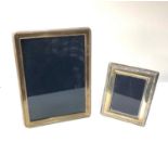 2 vintage silver picture frames largest measures approx 21cm by 15cm