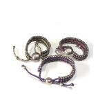 3 silver links of london bracelets
