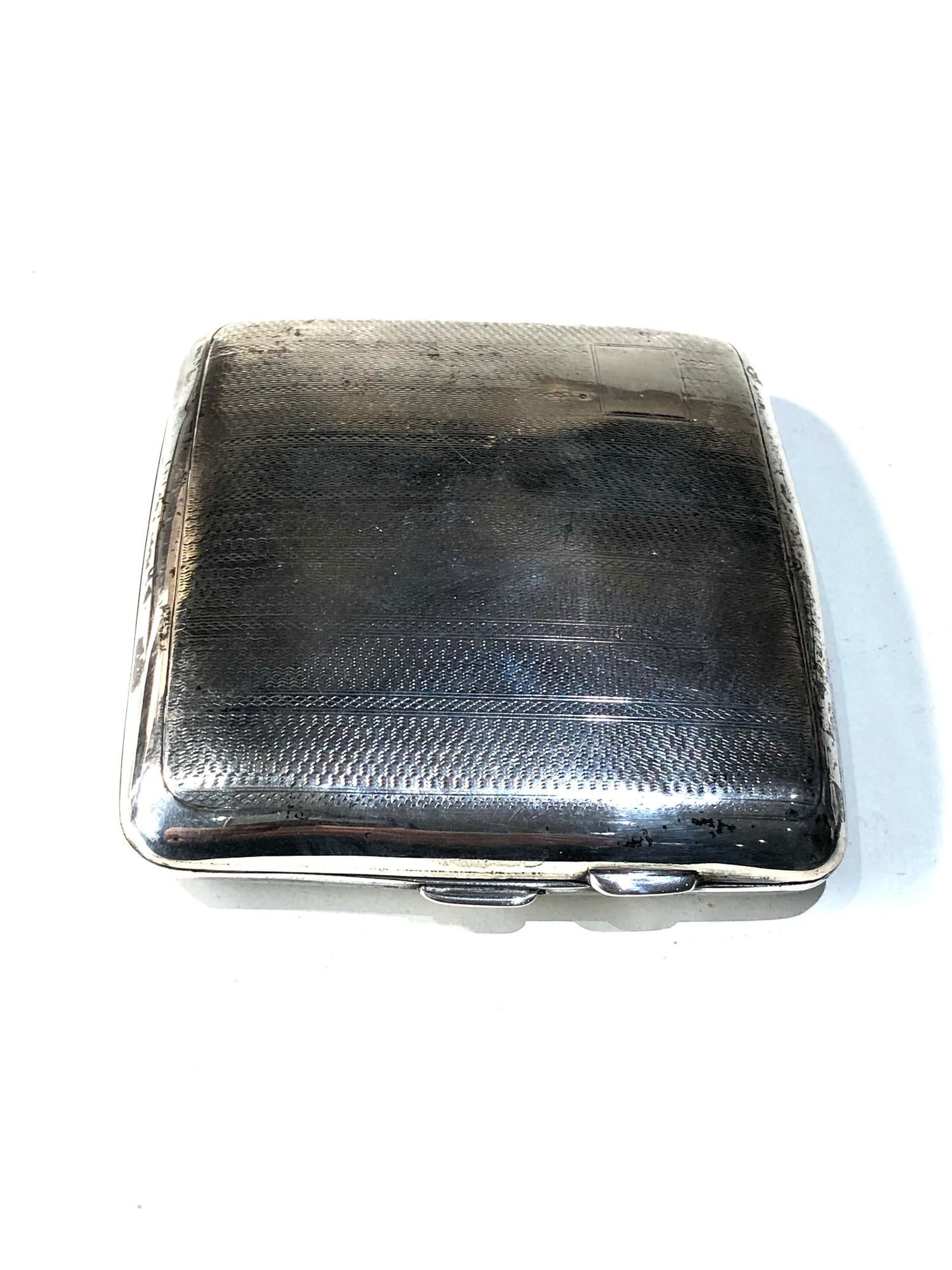Antique silver cigarette case weight 120g