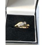 18ct gold diamond trilogy ring 4.2g