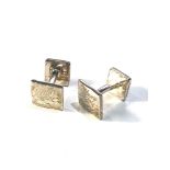 Tiffany & Co sterling silver notes Square script cufflink unisex