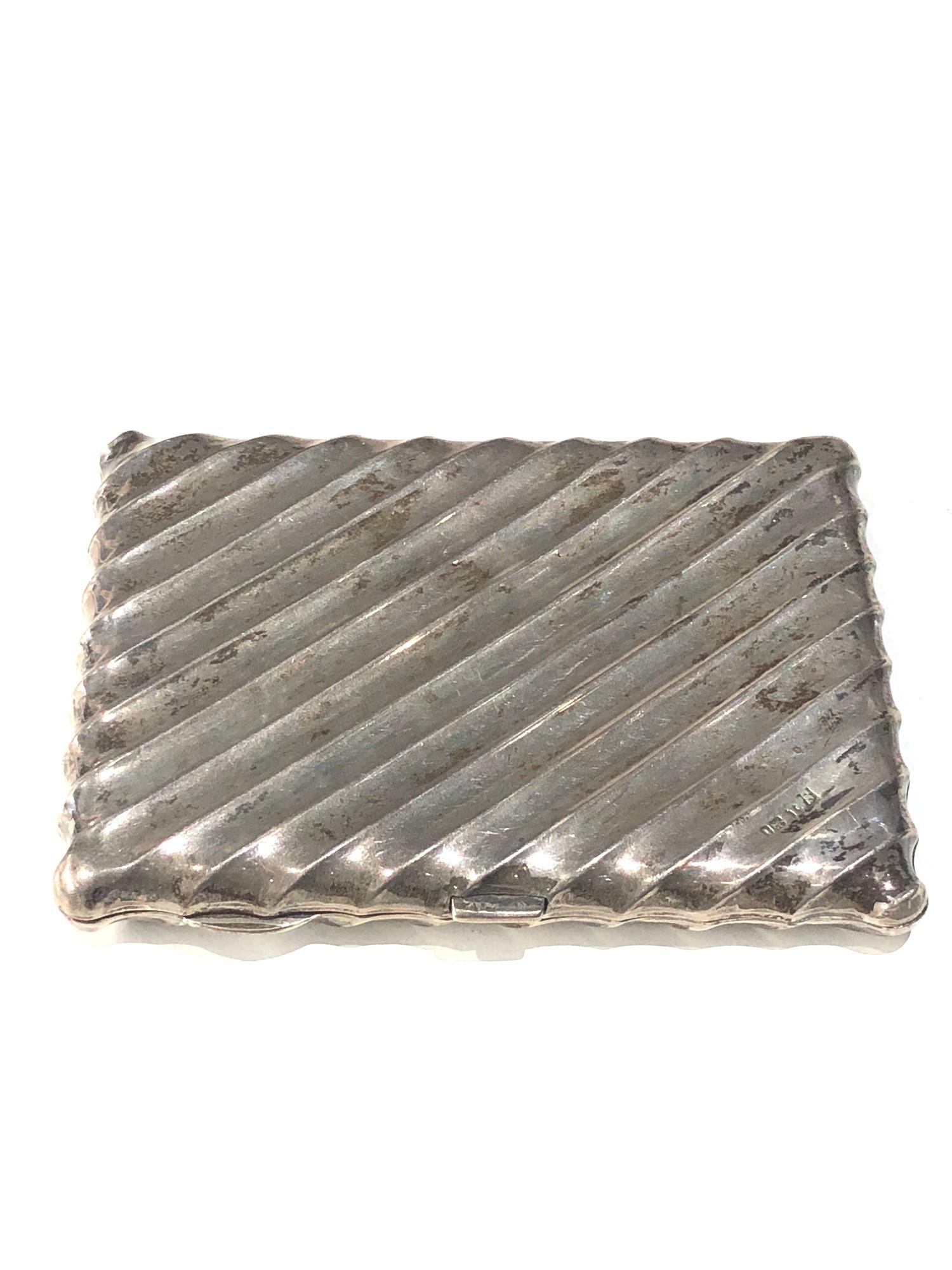 Antique silver cigarette case weight 94g