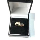 14ct gold diamond ruby and sapphire ring weight 3.1g