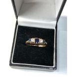 Vintage 18ct gold diamond and sapphire ring 3.3g