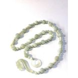 Chinese Jade necklace 70cm long good condition