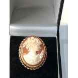 large 9ct gold cameo ring