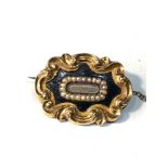 High carat gold mourning brooch 6.8g