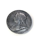 Large silver Queen Victoria 1837 Jubilee medal measures approx 5.5cm dia