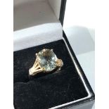 9ct gold gem set ring