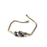 18ct gold sapphire and diamond bracelet weight 7.8g