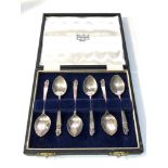 Boxed set of 6 shetland silver tea spoons