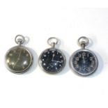 3 military pocket watches parts spares or repair