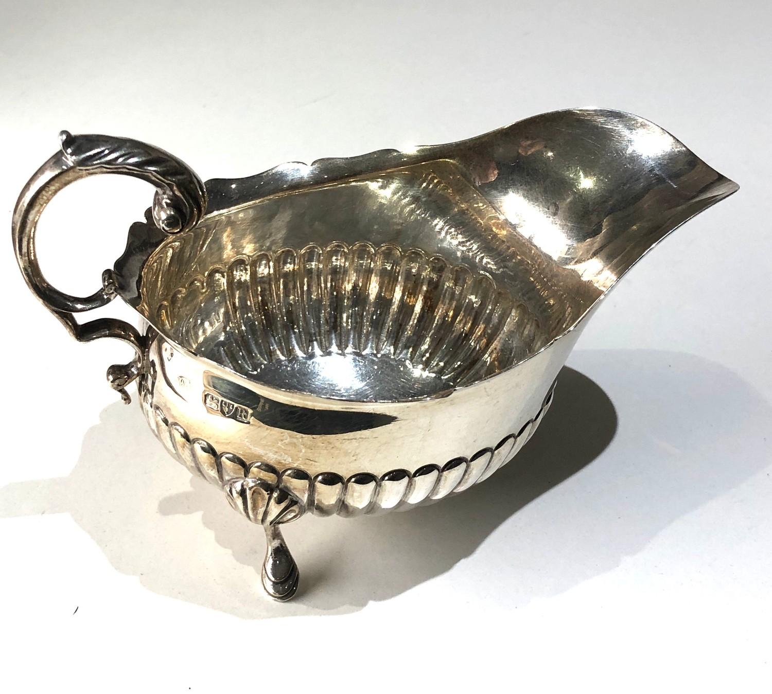 silver gravy boat chester silver hallmarks weight 150g