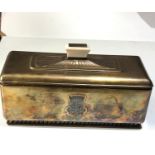 Large vintage silver presentation casket the royal burgh of renfrew measure approx 23cm by 11cm